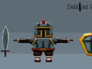 low poly - cartoon medieval knight 3D Model