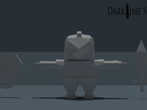 low poly - cartoon medieval knight 3D Model