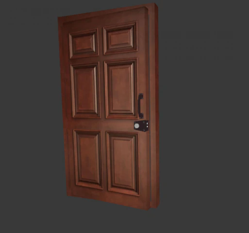 wooden door 3D Model .c4d .max .obj .3ds .fbx .stl .blend 