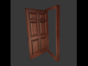 wooden door Model 3D