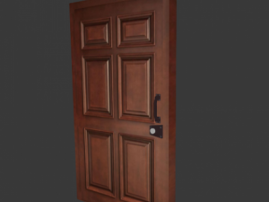 wooden door Model 3D