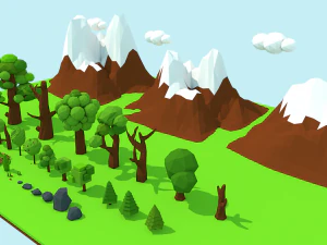 pakiet natury o niskiej zawartości poli Model 3D