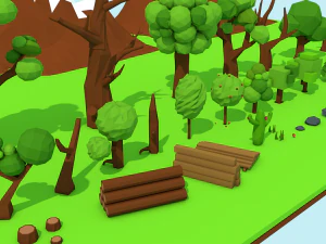 pakiet natury o niskiej zawartości poli Model 3D