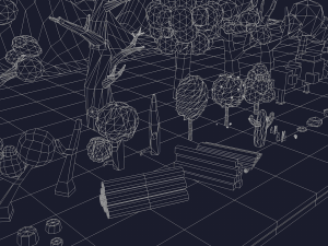 low poly nature pack 3D Model