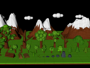 pakiet natury o niskiej zawartości poli Model 3D