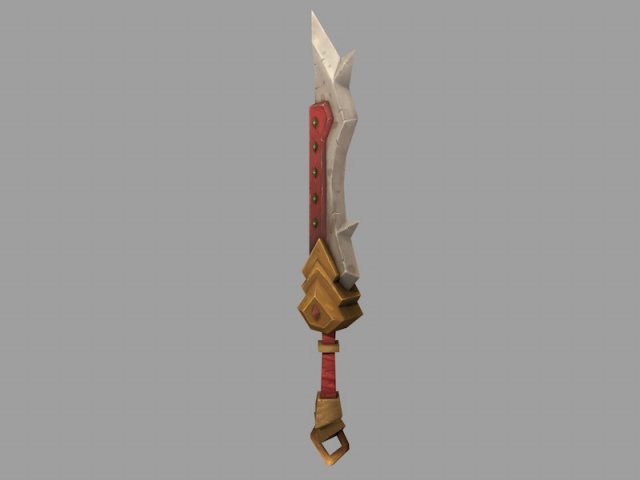 low poly sword Model 3D .c4d .max .obj .3ds .fbx .stl .blend 