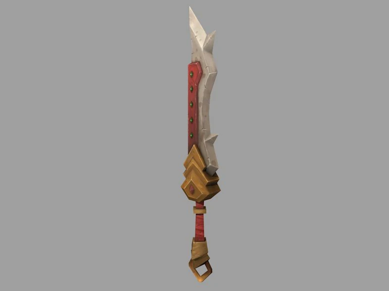 low poly sword 3D Model .c4d .max .obj .3ds .fbx .stl .blend