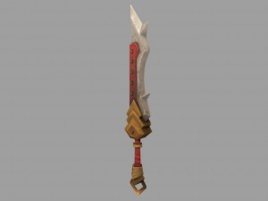 low poly sword 3D मॉडल