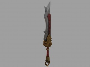 low poly sword Model 3D