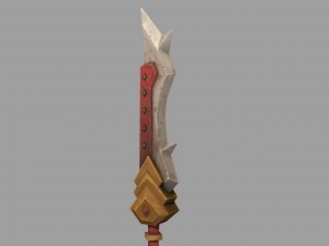 low poly sword Model 3D