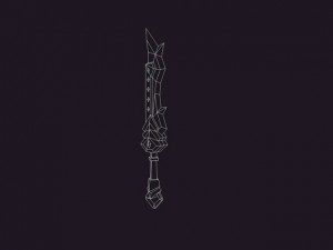 low poly sword Model 3D