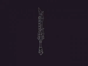 low poly sword 3D Model