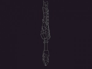 low poly sword Model 3D