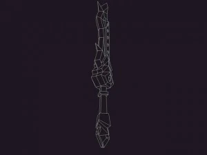 low poly sword 3D Model