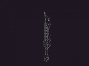 low poly sword Model 3D