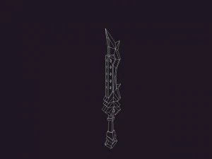 low poly sword 3D Model