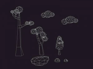 mini low poly nature pack 3D Model