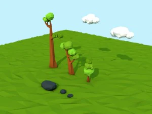 mini low poly nature pack 3D Model