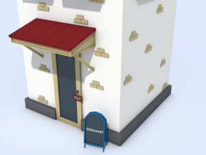 low poly house 3D 모델