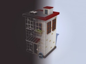 low poly house 3D 모델