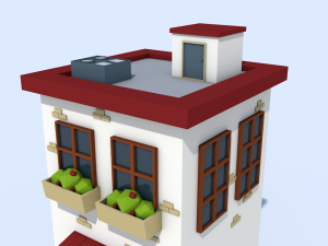 low poly house 3D 모델