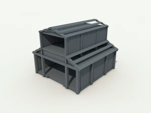 low poly barn 3D Model