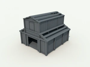 low poly barn 3D Model