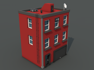 low poly house 3Dモデル