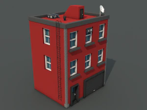낮은 폴리 하우스 3D 모델