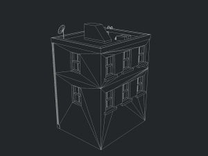 low poly house 3D 모델