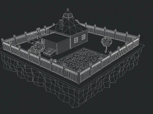 低聚房子场景 3D 模型