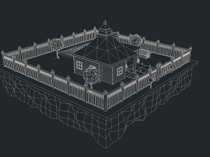low poly house scene 3D 모델