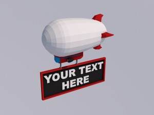 low poly airship 3D 模型
