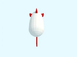 low poly airship 3D Model