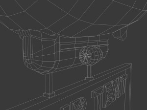 low poly airship 3D Модель