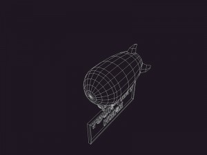 low poly airship 3D Модель