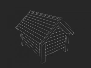 low poly doghouse 3Dモデル