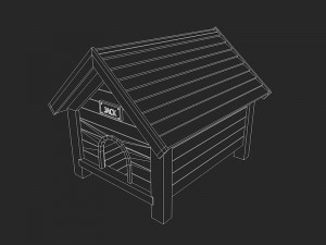 low poly doghouse 3Dモデル