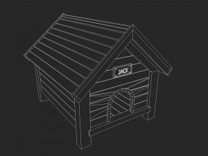 low poly doghouse 3Dモデル