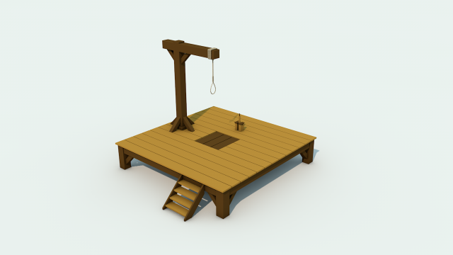 low poly gallows Modèle 3D .c4d .max .obj .3ds .fbx .stl .blend 
