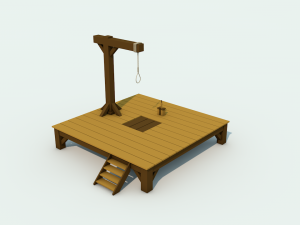 low poly gallows Modelo 3D