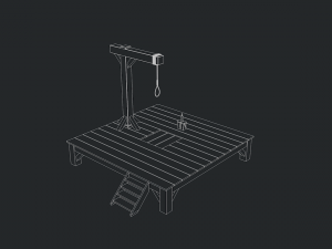 low poly gallows Modèle 3D