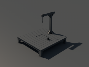 low poly gallows Modèle 3D