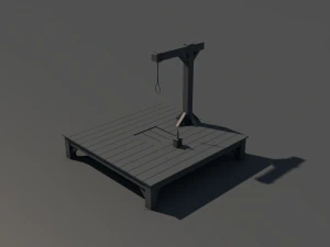 low poly gallows 3D Model