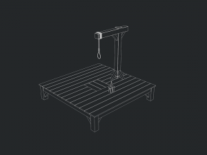 low poly gallows Modèle 3D