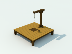 low poly gallows Modèle 3D