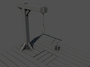low poly gallows Modèle 3D