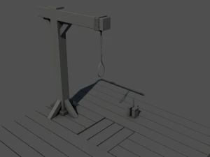 low poly gallows 3D Model