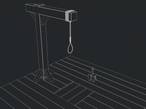 low poly gallows Modèle 3D