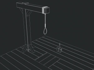 low poly gallows 3D Model